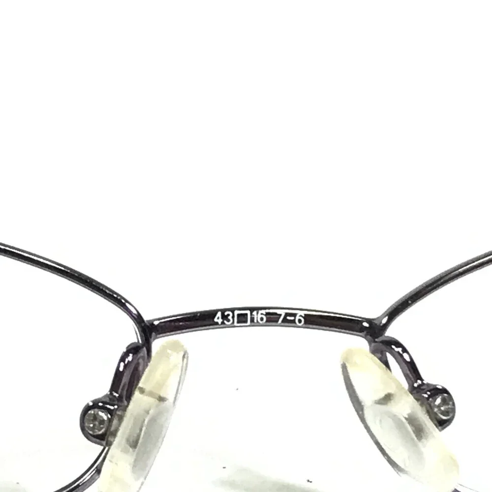 Nine West Petite Small Eyeglasses Frames RU5 Purple Silver Cat Eye 43-16-125